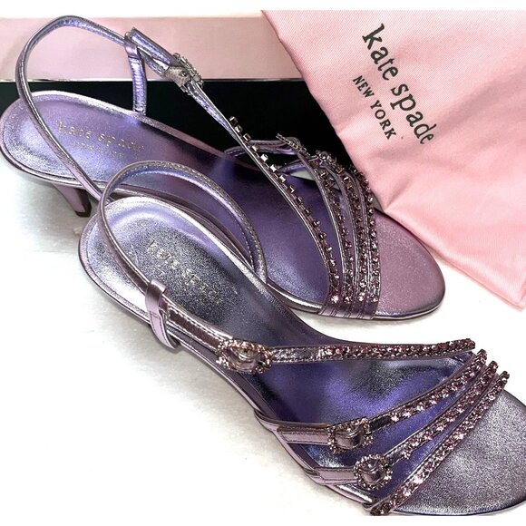 Kate Spade Makenna 7M Pink/Lavendar Strappy Sandals With Box & Dust Bag - Picture 10 of 16